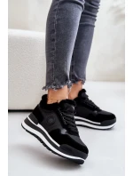 Dámské Zateplené Tenisky Na Platformě Big Star OO274A216 Černé