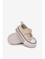 Dívčí Tenisky Se Zlatou Nášivkou Medvěd Béžové Solena