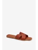 Dámské Ploché Pantofle S Výřezy Camel Salyra