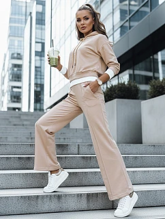 SANELIS dámská tepláková souprava světle béžová FashionStreet AY0985