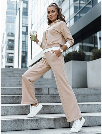 SANELIS dámská tepláková souprava světle béžová FashionStreet AY0985