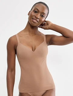 Dámske tílko sloggi ZERO Feel 2.0 THE UP Bra Shirt tělové Nostalgic Brown - SLOGGI