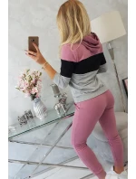 Barevná pruhovaná sada tmavě růžová+černá