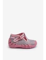 Pohodlné dětské pantofle BEFADO 110N490 Šedě-růžové