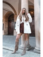 Dámské kozačky na skluzavku vyhřívané na jehlu Béžové olivové