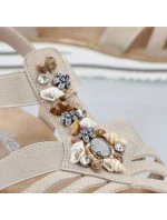 Pohodlné sandály Rieker W RKR680 beige Pohodlné sandály Rieker W RKR680 beige