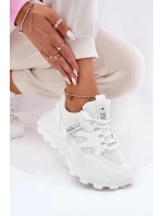 Dámské Sportovní Boty Sneakers Na Tlusté Podešvi Bílé Prononice