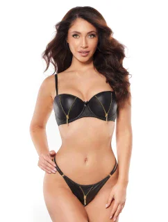 Podprsenka V-10591 černá-zlatá - Axami