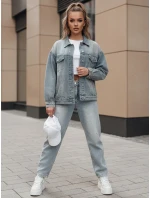 Dámské džínové kalhoty se širokými nohavicemi WIDENO modrá FashionStreet UY2492