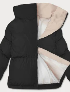 Černá bunda typu puffer pro přechodné období (5M3115-392)