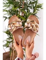 Nazouváky Na Korkové Podrážce S řetízkem Béžové Last Dance