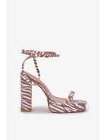 Dámské Sandály Na Podpatku S Páskem Zebra Fevenne