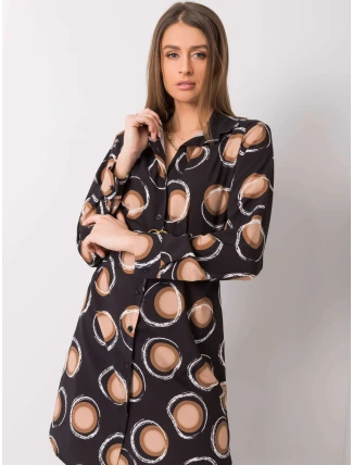 Šaty DHJ SK 12765.11 černá a béžová