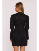 M881 Žakárové blejzrové šaty - černé