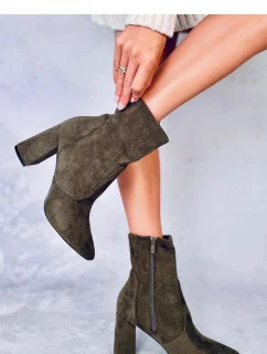 Dámské kotníkové boty HD055-100 Tmavě zelená - Besty