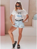 Dámské tričko s potiskem TRENDY BUNNY bílé FashionStreet RY2906