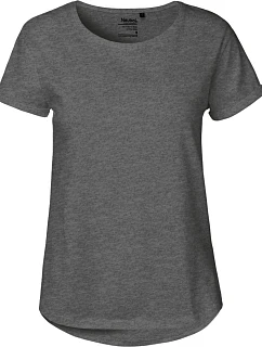 Neutral O 80012 Dámské bio tričko s ohrnutými rukávy 77.8012 dark heather