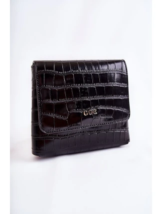 Kožená taška Small Messenger Bag GOE ZNJ034 Černá