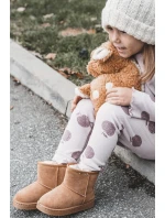 Dětské Teplé Sněhule Semišové Velbloud Gooby Dětské Teplé Sněhule Semišové Velbloud Gooby