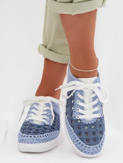 Kožené dámské polobotky D&A GR61-5951 modré