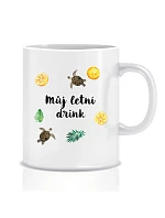 Personalizovaný klasický bílý keramický hrníček 300 ml s letním mixem