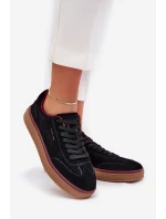 Semišové Dámské Tenisky Daniel Lopez SS2D4006 Černé