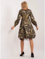 LK SK 509565 šaty.07 černá a zlatá LK SK 509565 šaty.07 černá a zlatá