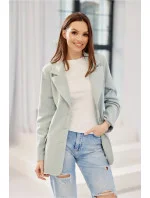 Dámské sako ZAK0016 sv.tyrkys - Roco Fashion