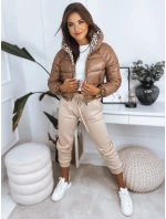 Dámská oboustranně prošívaná bunda HERMESI v barvě camel FashionStreet TY3007 Dámská oboustranně prošívaná bunda HERMESI v barvě camel FashionStreet TY3007