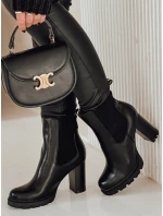 Dámské boty CHICMOVE na podpatku černé FashionStreet ZY0578