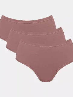 Dámské kalhotky GO Daily Cotton Midi 3P - BROWN - sv. hnědé 1141 - SLOGGI