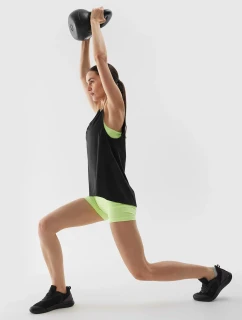 Dámský sportovní top z recyklovaných materiálů 4F - černý