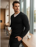 Pánský černý svetr FashionStreet WX1883