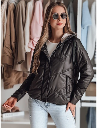 Dámská přechodná prošívaná bunda s kapucí NIVESSO černá FashionStreet TY4859