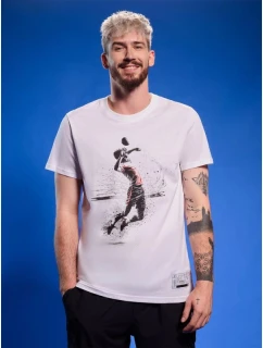 Pánské volejbalové tričko s potiskem 4F 4FRAW25TTSHM3318-10S