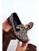 Kožené Lakované Mokasíny Leopard Vinceza 66790 Černé Kožené Lakované Mokasíny Leopard Vinceza 66790 Černé