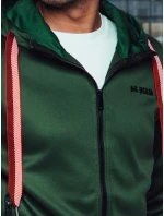 FashionStreet zelená pánská mikina s kapucí BX5860