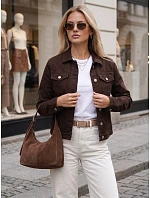 Dámská džínová přechodová bunda, hnědá, FashionStreet TY5902 Dámská džínová přechodová bunda, hnědá, FashionStreet TY5902
