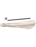 ZAHRADNÍ SLUNEČNÍK S LED OSVĚTLENÍM 300CM BÉŽOVÝ