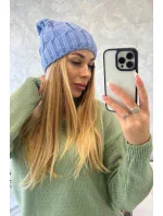 Fleecová čepice Iwona K221 modrá Fleecová čepice Iwona K221 modrá