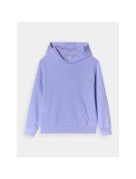 Dívčí nepruhovaná mikina s kapucí 4F Junior 4FJWMM00TSWSF1316-32S