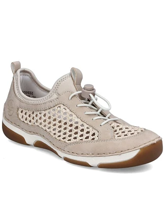 Dámská ažurová pohodlná béžová obuv Rieker 55960-60