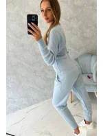 Dvoudílná souprava svetrů v modré barvě