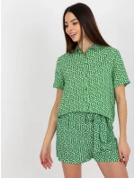 Dámská halenka D73771M11063A zelená - FPrice Dámská halenka D73771M11063A zelená - FPrice