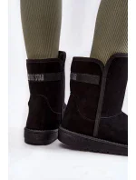 Dámské vysoké boty do sněhu Big Star KK274618 Černe Dámské vysoké boty do sněhu Big Star KK274618 Černe