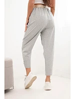 Kalhoty Summer Punto se zapínáním na nohavicích šedý melanž
