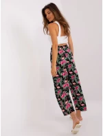 Kalhoty D73770R62237B černá zelená