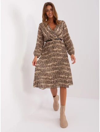 Šaty DHJ SK 10536N 5.03P černá a béžová