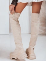 FashionStreet béžové dámské ponožkové boty ZY1322