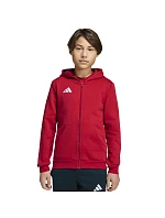 Dětská mikina adidas Entrada 26 Full Zip Hoodie červená KH1781